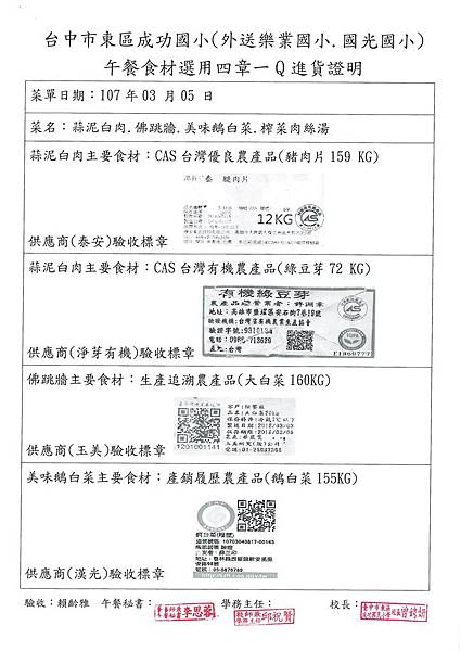 107.3.5-泰安豬肉片-CAS、淨芽有機綠豆芽-CAS、玉美大白菜-Q、漢光鵝白菜-產銷履歷(1)