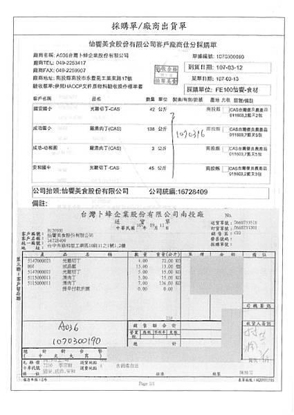 107.3.13-卜蜂清雞丁-CAS、漢光鵝白菜-產銷履歷、玉美冬瓜-Q(2)