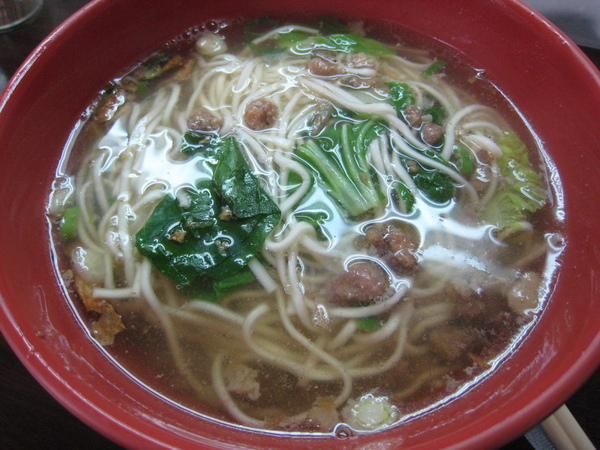 20090406-02 午餐，小麵攤陽春麵