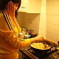Julie cooking