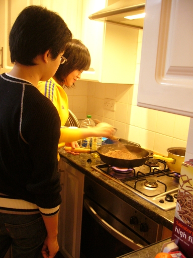 Julie cooking