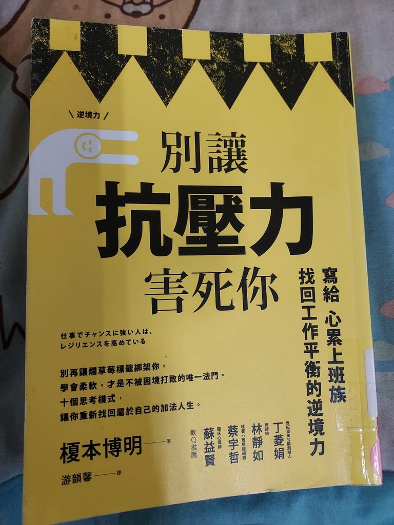 閱讀心得 別讓抗壓力害死你 寫給心累上班族 找回工作平衡的逆境力 天涯小朱朱的家 痞客邦