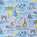 ♥ 預購款【１７】淺藍巴黎地圖布*