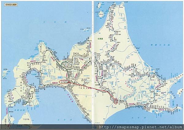 JR北海道 Day 1 行程路線圖