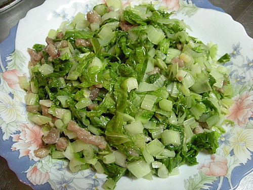 醃小白菜炒肉絲