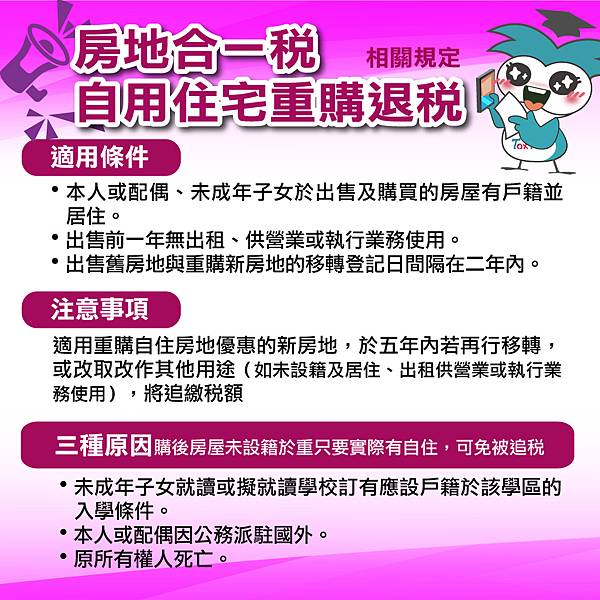 房地合一稅自用住宅重購退稅相關規定20230920.jpg