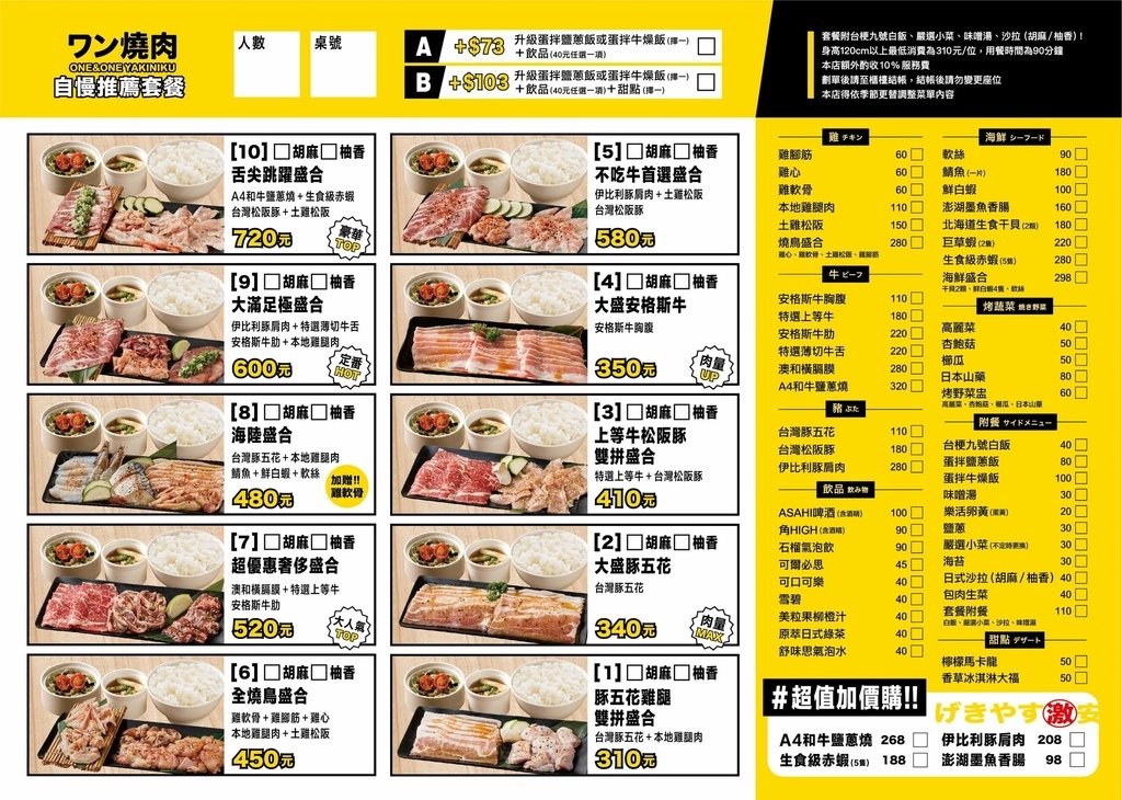 台中 東區 一人燒肉＠「one&one燒肉（大魯閣新時代店）