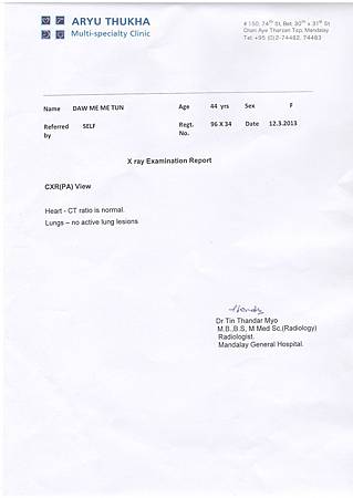 Sample Health Certificate (Overseas)