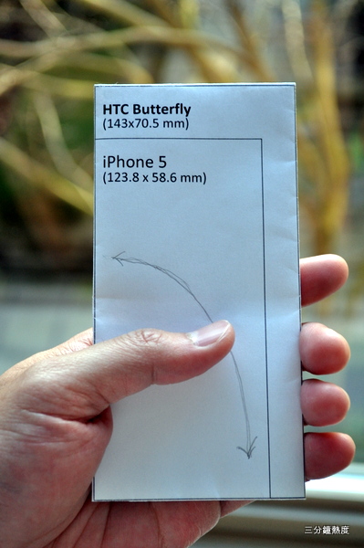 HTC Butterfly 大小