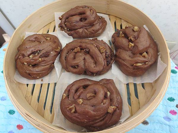 巧克力核桃花捲饅頭