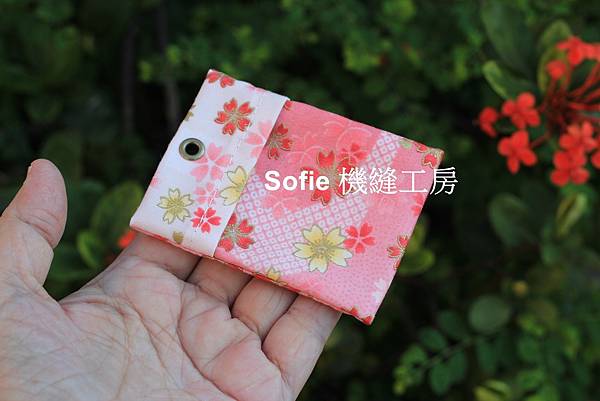 Sofie 機縫工房【暈染櫻花】分層香火袋 大尺寸平安符袋 