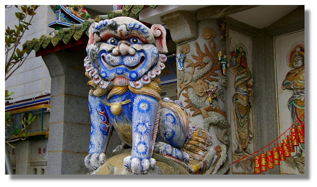 台南關子嶺碧雲寺的石獅 台南關子嶺碧雲寺的石獅