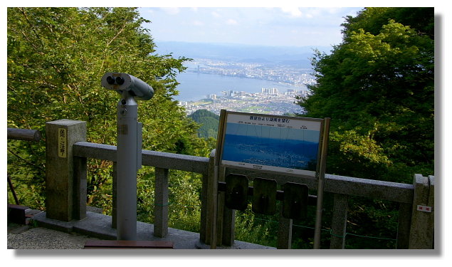 坂本纜車延曆寺站外的觀景台