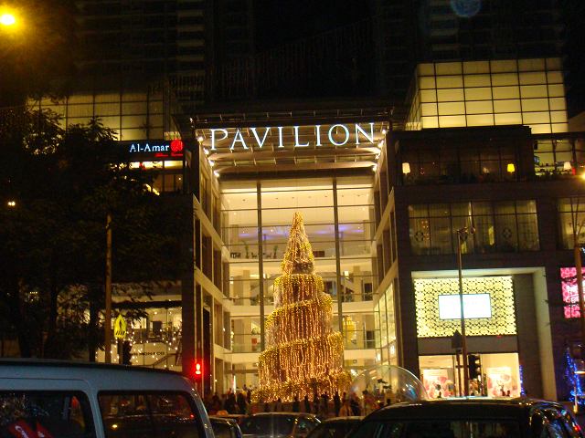 夜晚的聖誕樹@Pavilion