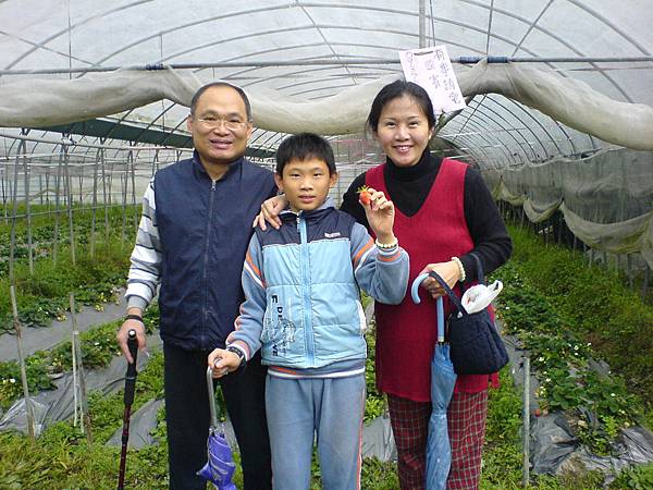 新竹郭先生一家參觀草莓園