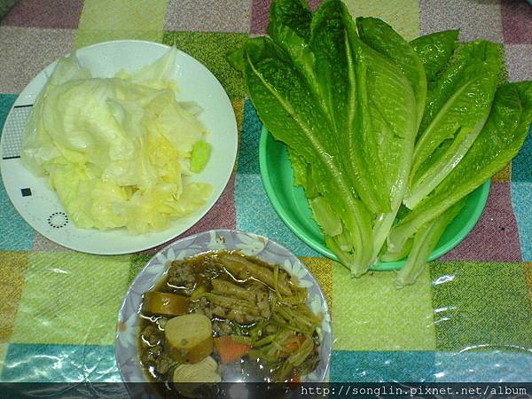 1月5日健康的晚餐[燙高麗菜及生菜蘿美]