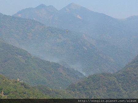 屯原登山口下方森林大火