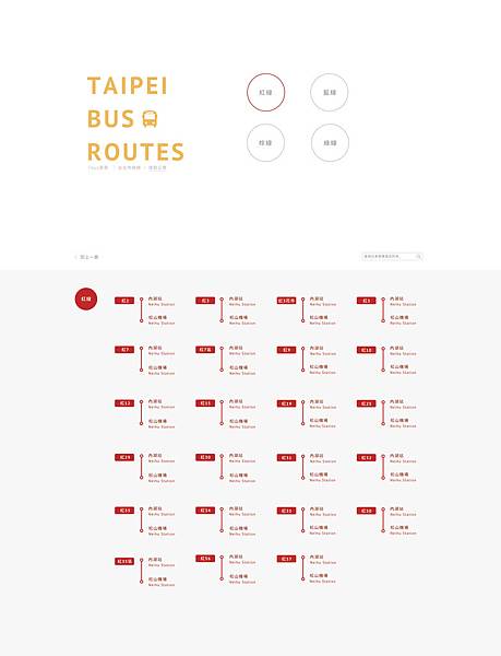 台北市捷運接駁路線_紅線 | Tbus-Taipei MRT Feeder Routes_Red Line