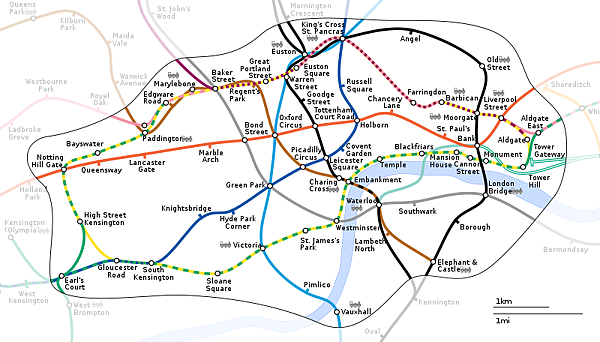 英國倫敦地下鐵路線圖