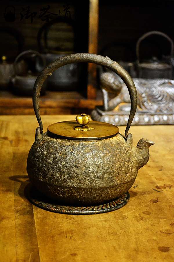 明治期雲色堂老鐵壺和田美之助日本茶道具@ 鐵壺,老鐵壺,日本老鐵