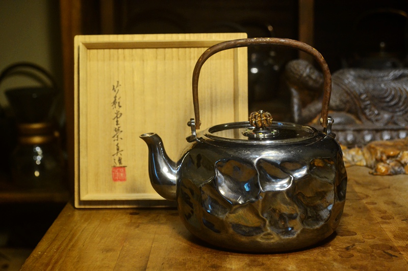 taka　竹影堂榮眞造　唐物錫円式茶托五客　依求晃写　共箱　M　R7347 taka 竹影堂榮眞造 唐物錫円式茶托五客 依求晃写 共箱 M R7347