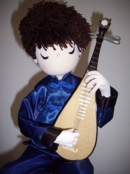 米山京子娃娃~彈琵琶的男孩 布娃娃