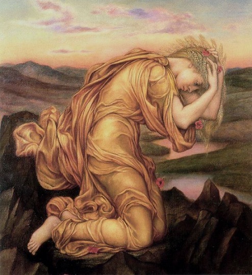 得墨忒耳哀悼倍兒西鳳Demeter Mourning Persephone _伊夫林德摩根 Evelyn de Morgan