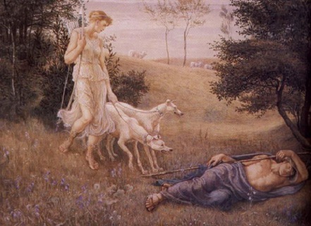 黛安娜與恩狄米翁 Diana and Endymion_ 克倫 Walter Crane 黛安娜與恩狄米翁 Diana and Endymion_ 克倫 Walter Crane