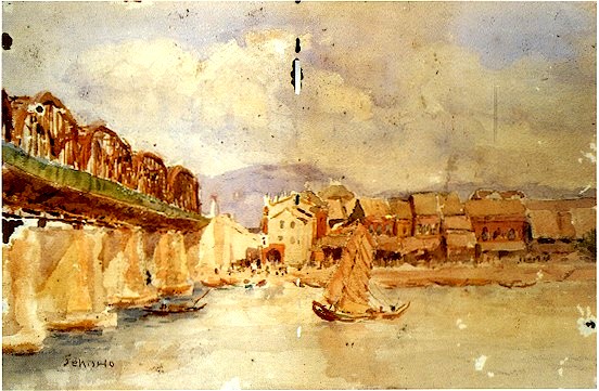 李石樵〈台北橋 〉1927 年_紙‧水彩，32 x 47 公分.jpg