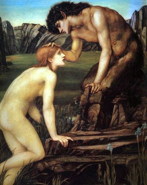 潘恩好心勸導賽姬 Pan and Psyche_伯恩‧瓊斯 Edward Burne-Jones.jpg