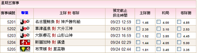 09,23-24賽事表