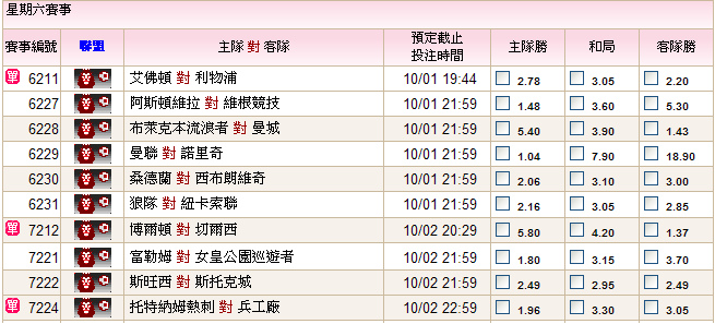 11-12賽季英超第七輪