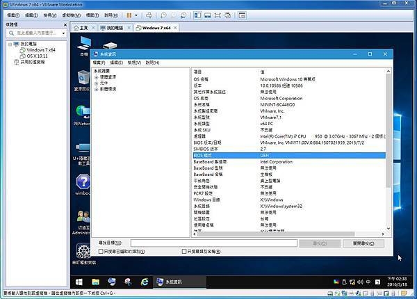 vmware30-Win+R輸入msinfo32