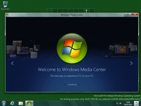 Microsoft 確認 Windows 8 將配備 Media Center