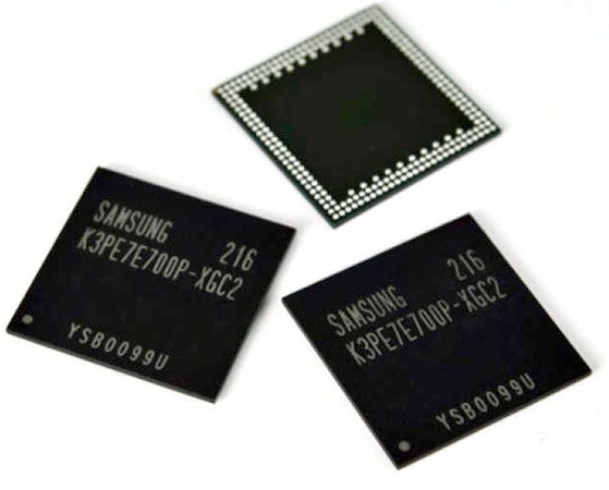 Samsung 開始量產 2GB LPDDR3 記憶體與 128GB