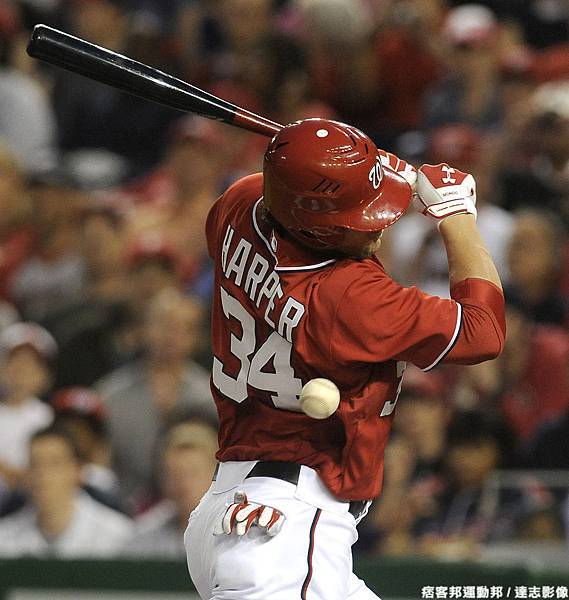 Harper 遭到觸身球