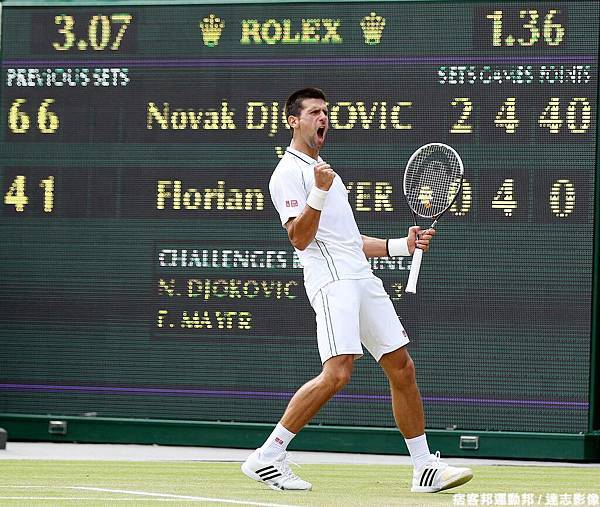 Djokovic 直落三擊退 Mayer ，晉級四強