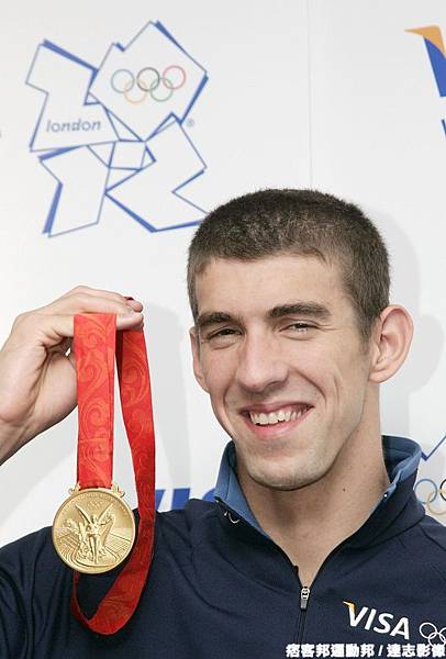 領取金牌的場面，北京奧運在Phelps身上不斷上演
