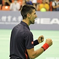 Novak Djokovic 握拳怒吼