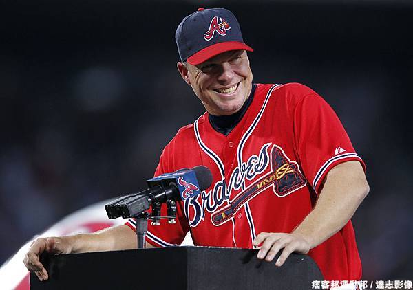 Chipper Jones 於儀式中致詞