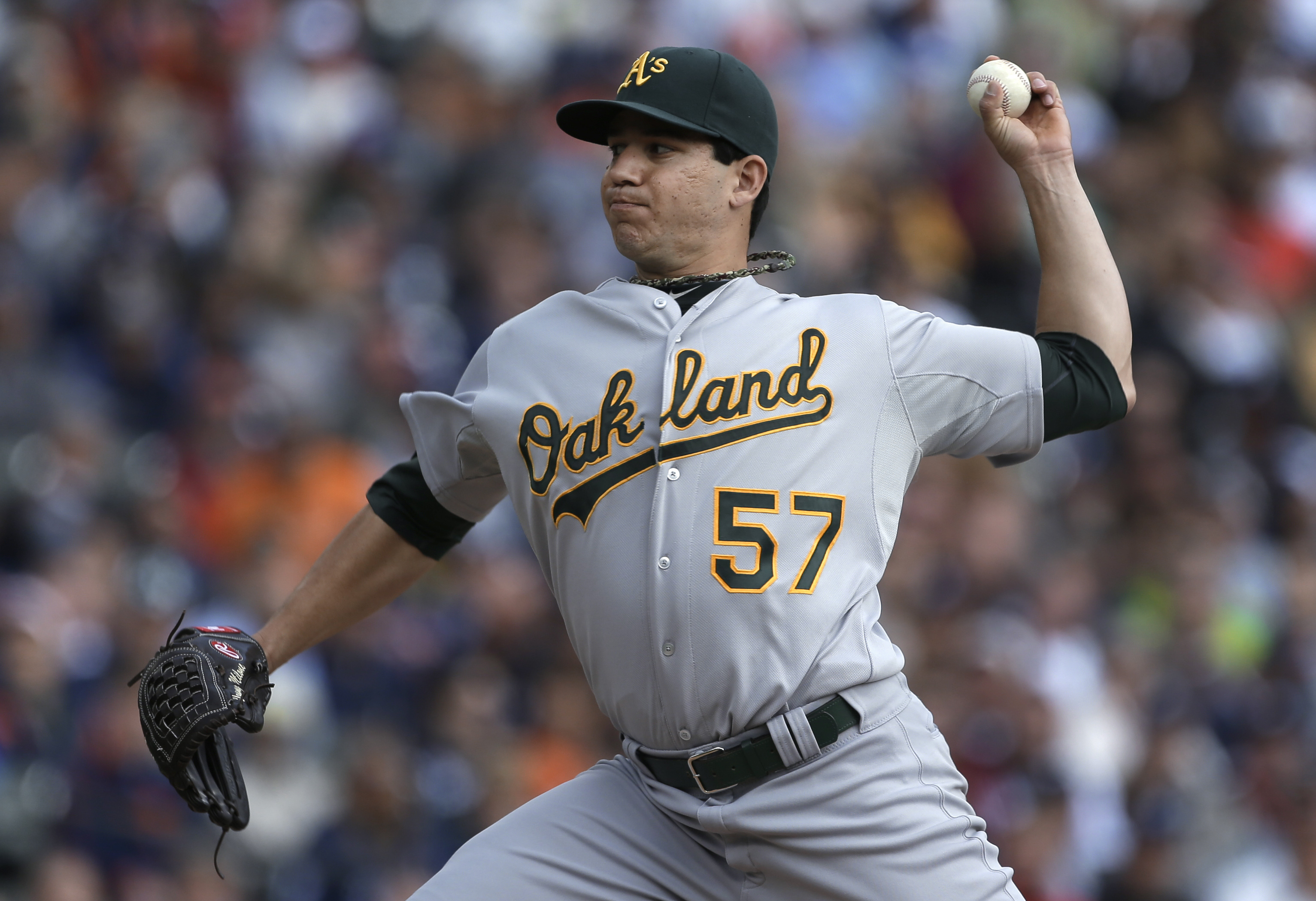 運動家隊先發投手 Tommy Milone