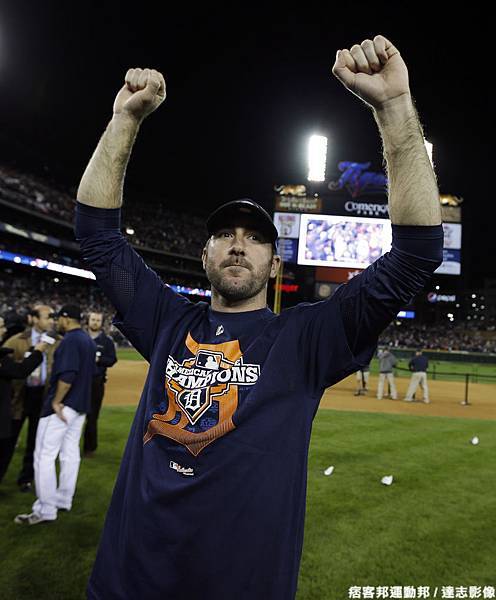 Justin Verlander 慶祝獲勝