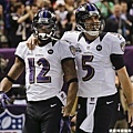 烏鴉 Joe Flacco 與 Jacoby Jones