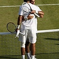 Novak Djokovic與J.Del Potro賽後擁抱