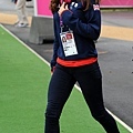 凱特穿著運動服裝觀賞2012殘奧盲人門球