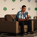 林書豪很放鬆的回答問題