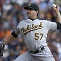 運動家隊先發投手 Tommy Milone