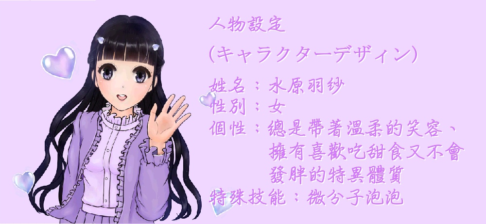 spril畫的水原羽紗-人物設定