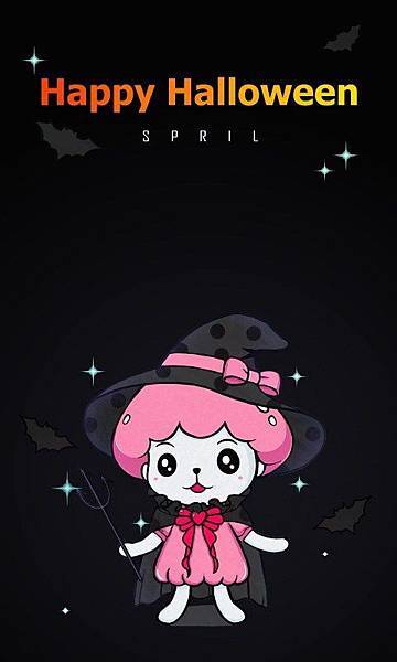 萬聖節(HAPPY HALLOWEEN)水母妹手機桌布 萬聖節(HAPPY HALLOWEEN)水母妹手機桌布