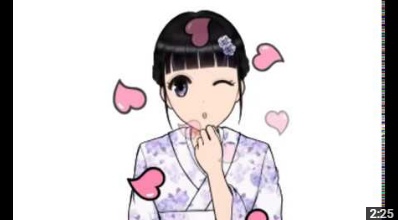 水原羽紗-動態貼圖-飛吻